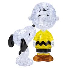 Charlie Brown and Snoopy 2 - Piece Crystal Puzzle Set - snoopn4pnuts.com