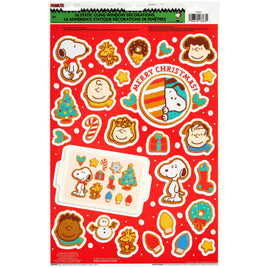 Peanuts 26 - Piece Christmas Holiday Reusable Window Clings (Includes Franklin!) - ON SALE! - snoopn4pnuts.com