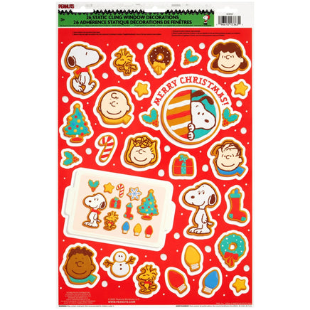 Peanuts 26 - Piece Christmas Holiday Reusable Window Clings (Includes Franklin!) - ON SALE! - snoopn4pnuts.com