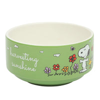 Snoopy Stoneware Bowl / Snack Dish - Harvesting Sunshine - snoopn4pnuts.com