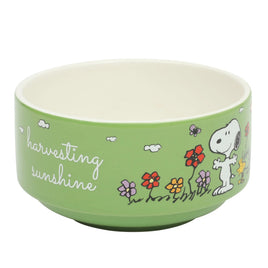 Snoopy Stoneware Bowl / Snack Dish - Harvesting Sunshine - snoopn4pnuts.com