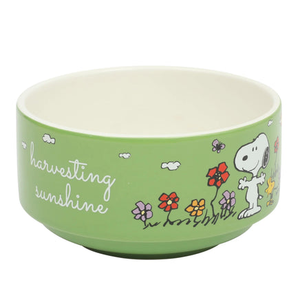 Snoopy Stoneware Bowl / Snack Dish - Harvesting Sunshine - snoopn4pnuts.com