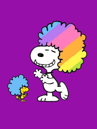 Peanuts Double - Sided Linen Flag - Snoopy and Woodstock Afros - snoopn4pnuts.com