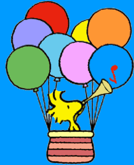 Peanuts Double - Sided Flag - Woodstock Hot Air Balloon - snoopn4pnuts.com