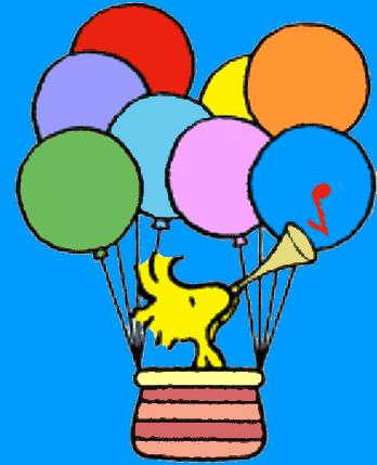 Peanuts Double - Sided Flag - Woodstock Hot Air Balloon - snoopn4pnuts.com
