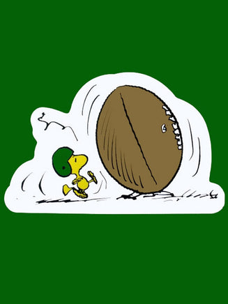 Peanuts Double - Sided Flag - Woodstock Kicks Football - snoopn4pnuts.com