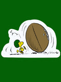Peanuts Double-Sided Flag - Woodstock Kicks Football
