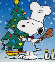 Peanuts Double-Sided Flag - Snoopy Baker Christmas