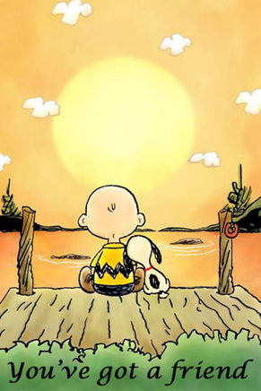 Peanuts Double - Sided Flag - You've Got A Friend - snoopn4pnuts.com
