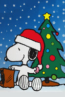 Peanuts Double - Sided Linen Flag - Snoopy Chocolate - Chip Christmas Cookies - snoopn4pnuts.com