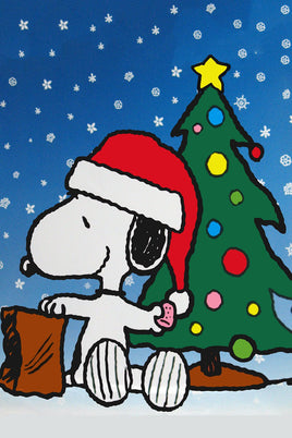 Peanuts Double - Sided Linen Flag - Snoopy Chocolate - Chip Christmas Cookies - snoopn4pnuts.com