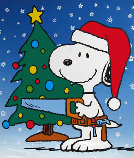 Peanuts Double - Sided Flag - Snoopy's Christmas Tree - snoopn4pnuts.com
