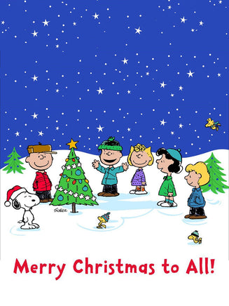 Peanuts Double - Sided Flag - Merry Christmas To All! - snoopn4pnuts.com