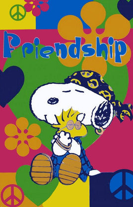 Peanuts Double - Sided Flag - 60's Friendship - snoopn4pnuts.com