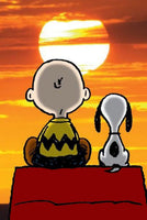Peanuts Double - Sided Linen Flag - A Snoopy Sunset - snoopn4pnuts.com