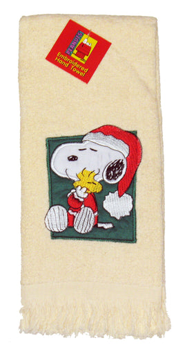 Snoopy Santa Embroidered Hand Towel