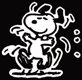 Happy Snoopy Die-Cut Vinyl Decal - White