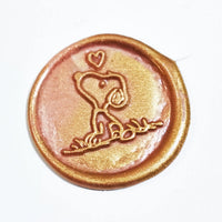 Snoopy Wax Seal With Brass Head And 2 Sticks Of Metallic Wax (Silver and Gold/Not Shown In Photo)