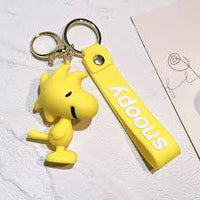 Peanuts PVC Double Ring Key Chain With Embossed Wrist Strap - Woodstock