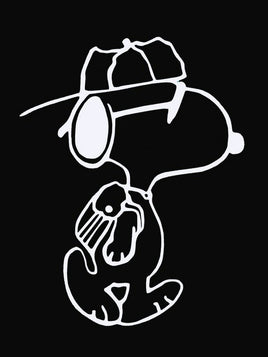 Snoopy Joe Cool Die - Cut Vinyl Decal - White - snoopn4pnuts.com