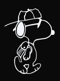 Snoopy Joe Cool Die-Cut Vinyl Decal - White