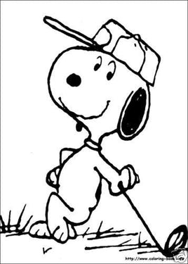 Snoopy Golfer Die - Cut Vinyl Decal - Black - snoopn4pnuts.com