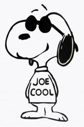 Snoopy Joe Cool Die - Cut Vinyl Decal - Black - snoopn4pnuts.com