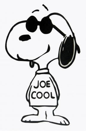 Snoopy Joe Cool Die - Cut Vinyl Decal - Black - snoopn4pnuts.com