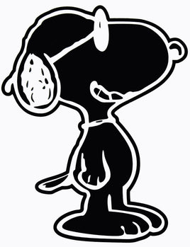 Snoopy Joe Cool Die - Cut Vinyl Decal - Black (Solid Fill - Full Color) - snoopn4pnuts.com