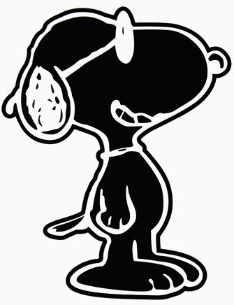 Snoopy Joe Cool Die - Cut Vinyl Decal - Black (Solid Fill - Full Color) - snoopn4pnuts.com