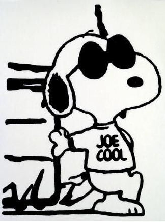Snoopy Joe Cool Die - Cut Vinyl Decal - Black - snoopn4pnuts.com