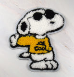 Joe Cool Snoopy Large Soft Furry Patch (Sew-On)