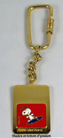 Snoopy Skateboarder Gold-Tone Key Chain  (Shadow On Bottom Of Fob In Photo)