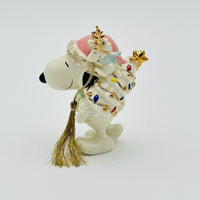 Lenox Snoopy's Holiday Cheer Fine China Ornament With 24K Gold Accents - snoopn4pnuts.com