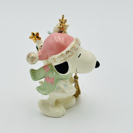 Lenox Snoopy's Holiday Cheer Fine China Ornament With 24K Gold Accents - snoopn4pnuts.com