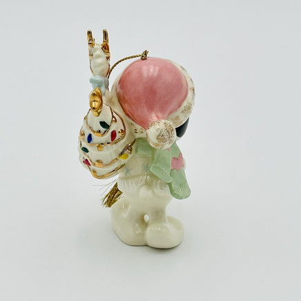 Lenox Snoopy's Holiday Cheer Fine China Ornament With 24K Gold Accents - snoopn4pnuts.com