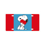 Snoopy Metal License Plate - Love