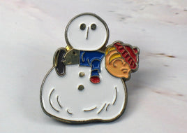 Linus Snowman Embossed Enamel Pin - snoopn4pnuts.com