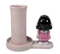 Lucy Porcelain Vase And Tray Set - RARE! (Great For Pens/Pencils, Flowers, Toothbrushes, Etc.) - snoopn4pnuts.com