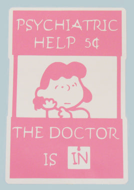 Lucy Psych Booth Indoor/Outdoor Die - Cut Vinyl Decal (Solid Fill - Full Color) - snoopn4pnuts.com