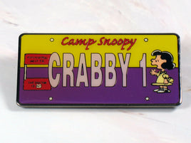 Camp Snoopy Lucy License Plate Metal Magnet - CRABBY 1 - snoopn4pnuts.com