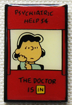 Lucy Psych Booth Enamel Pin - snoopn4pnuts.com