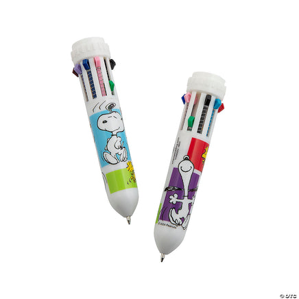 Snoopy 10 - Color Mini Retractable Shuttle Pen (4" Long) - Great For Pocket, Purse, and Party Gift Bags! - snoopn4pnuts.com