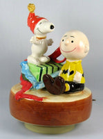 Charlie Brown and Snoopy 30th Anniversary Musical Figurine (1950 - 1980) - snoopn4pnuts.com