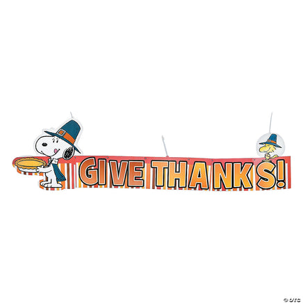 Snoopy Thanksgiving Ready - To - Hang Rivited Banner (Snoopy Over 17" High!) - snoopn4pnuts.com
