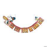 Snoopy Thanksgiving Ready-To-Hang Rivited Banner (Snoopy Over 17" High!)