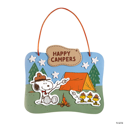 Snoopy Beagle Scout 2 - D Wall Sign Craft Kit - Happy Campers - snoopn4pnuts.com