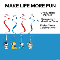 Snoopy Graduation Streamer Swirls Hanging Decorations - snoopn4pnuts.com
