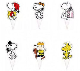 Peanuts 12 - Piece Party Cake Picks Set - Matching Party Ware Sold Separately - snoopn4pnuts.com
