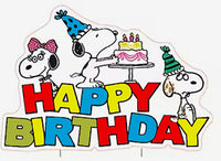 Peanuts Party Ware - Cake Topper (One-Time Use) - Matching Party Ware Sold Separately